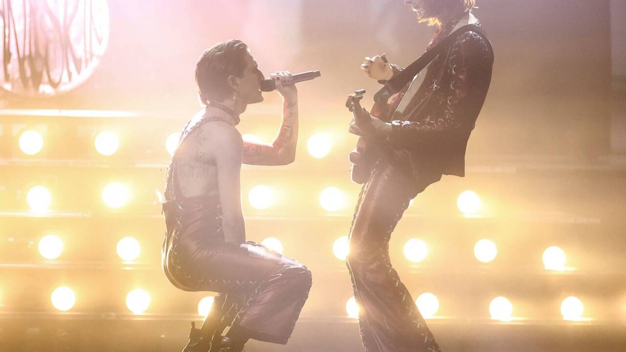 Sieger des Eurovision Song Contest 2021: Maneskin für Italien. 