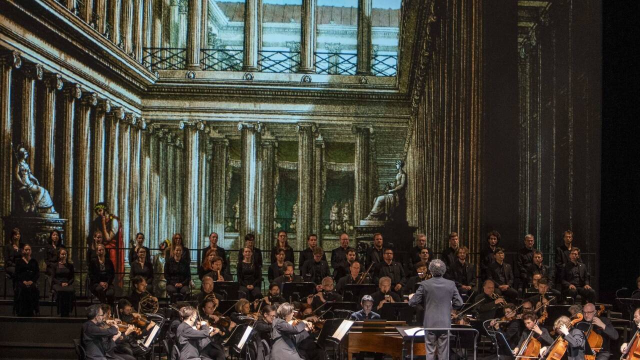 La clemenza di Tito 2021: Gianluca Capuano (Musikalische Leitung und Choreinstudierung), Bachchor Salzburg, Les Musiciens du Prince-Monaco. 
