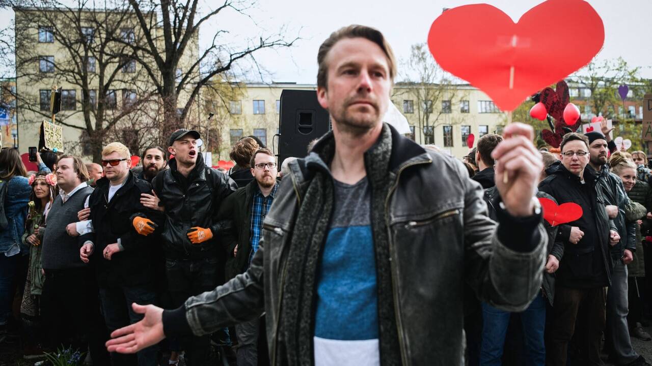 Der Sonderweg ging manchen Schweden aber nicht weit genug – Protest gegen Covid-Restriktionen in Stockholm.  Der Sonderweg ging manchen Schweden aber nicht weit genug – Protest gegen Covid-Restriktionen in Stockholm.