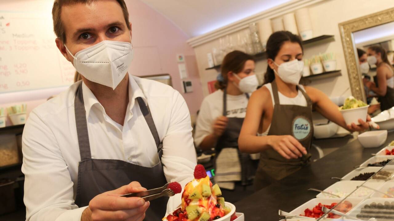 Fabian Sturm von Fabi’s Frozen Yogurt am Universitätsplatz. 