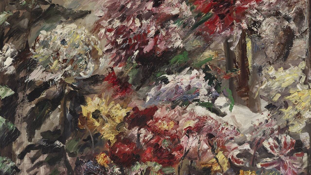 Lovis Corinth, Stillleben mit Chrysanthemen und Amaryllis, 1922 
