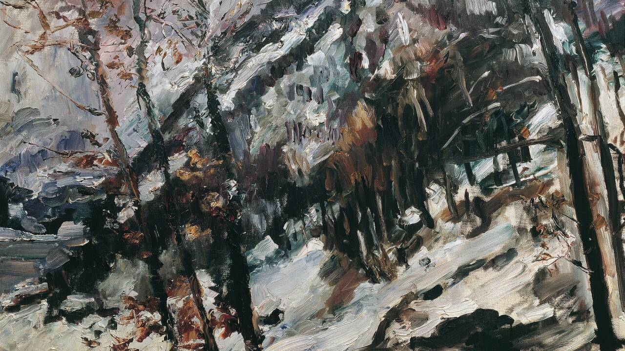 Lovis Corinth, Der Herzogstand am Walchensee im Schnee, 1922 