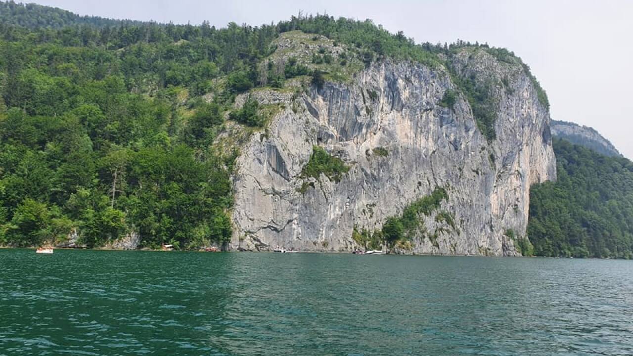 Die Falkensteinwand in St. Gilgen-Fürberg.  