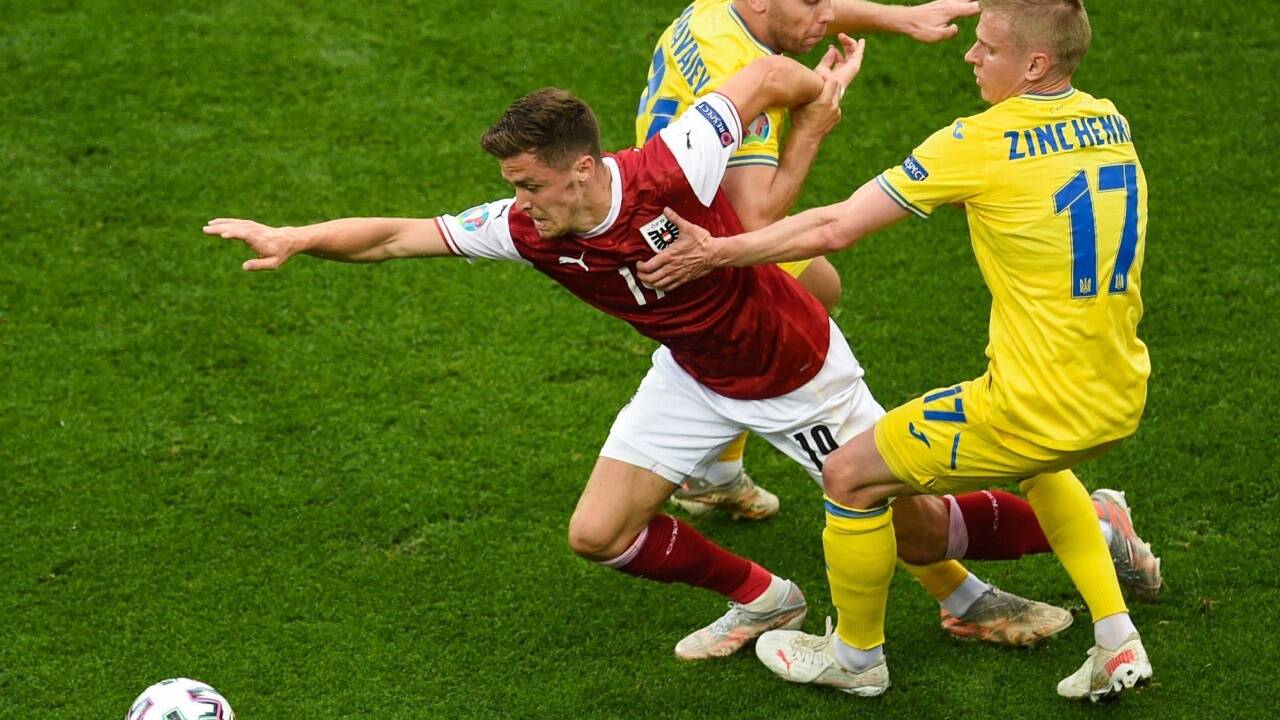 Torschütze Christoph Baumgartner bereitete der ukrainischen Mannschaft Probleme, musste aber früh ausgewechselt werden. 