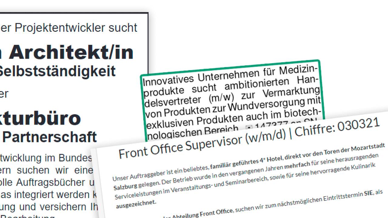 Was sind Chiffre-Anzeigen und warum möchte das Unternehmen anonym bleiben? 