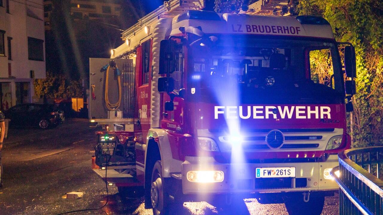 Unwetter in der Stadt Salzburg. 