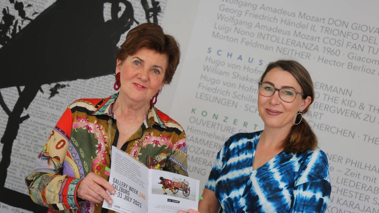 Festspielpräsidentin Helga Rabl-Stadler und Festorganisatorin Renate Stelzl präsentierten am Donnerstag das Programm des Fests zur Festspieleröffnung. Dieses findet am Sonntag, dem 18. Juli statt. 