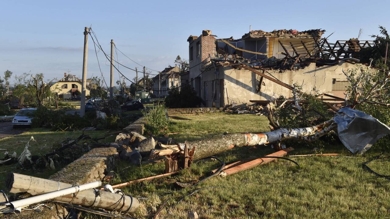 Tornado-Schäden in Moravská Nová Ves. 
