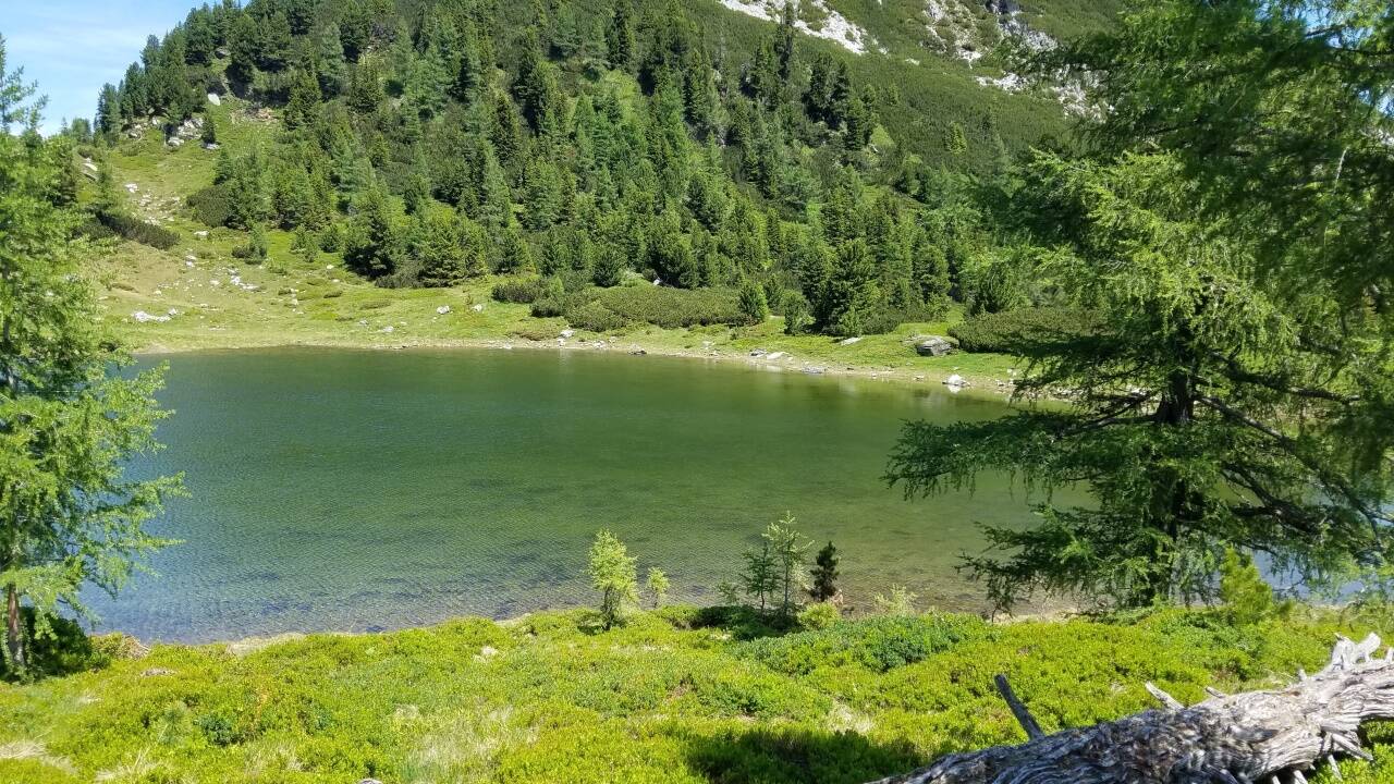 Die Ernstlacke mit der Treberling Spitze im Hintergrund. 
