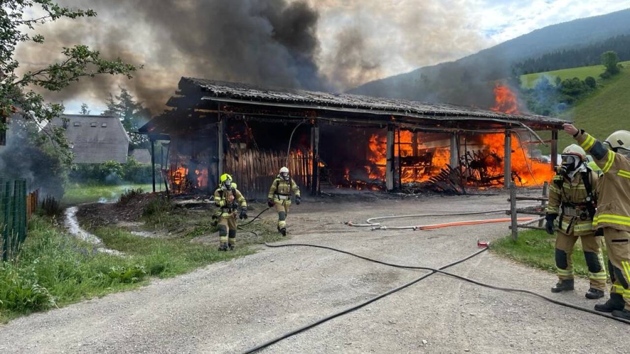 Bilder der Freiwilligen Feuerwehr Tamsweg vom Einsatzort.  