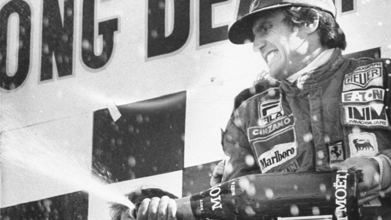 Carlos Reutemann als Grand-Prix-Sieger.   Carlos Reutemann als Grand-Prix-Sieger.