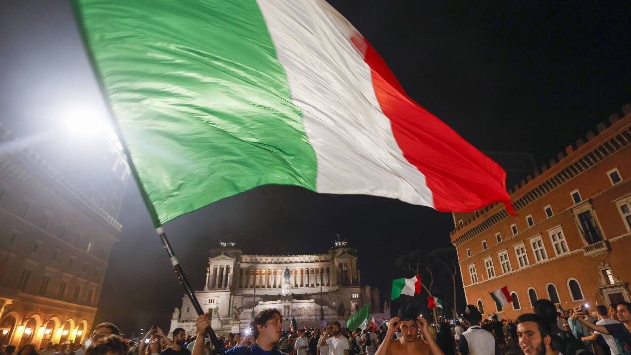 Italienische Fans feiern  