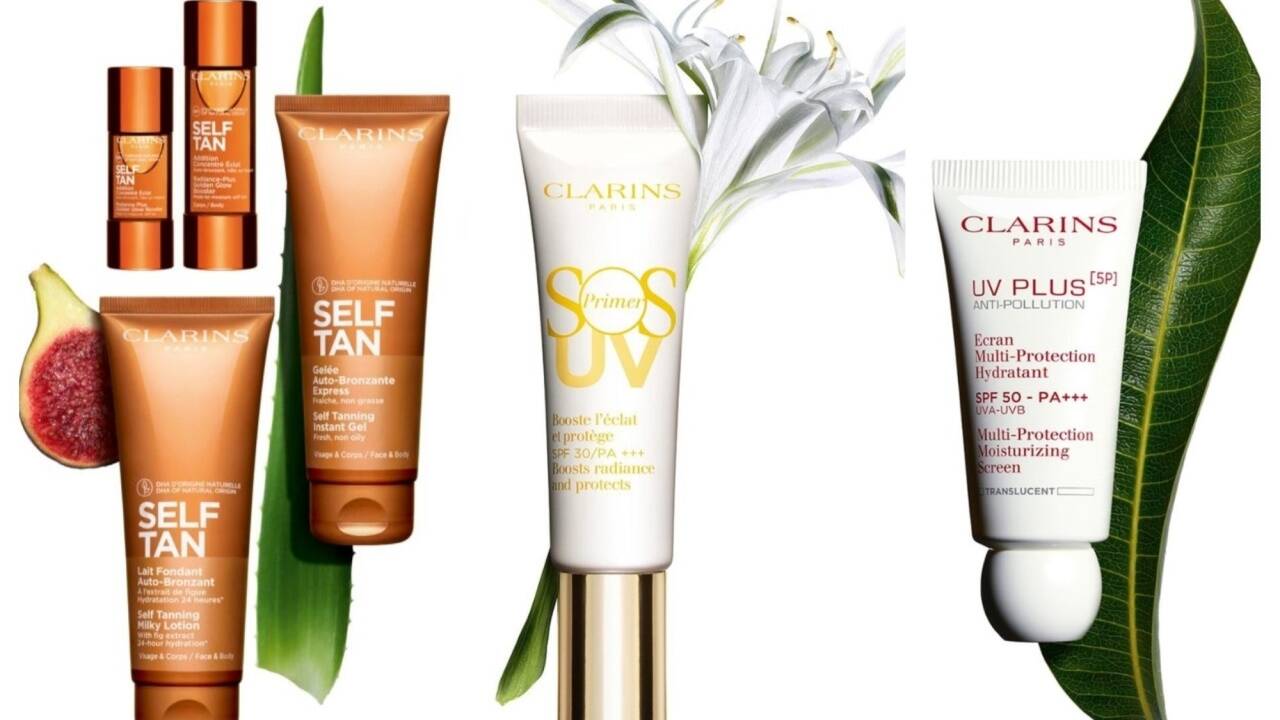 Bräune ohne Sonne: „Addition Concentré Éclat Visage“ und „Addition Concentré Éclat Corps“ machen es ganz leicht möglich. Für den täglichen Sonnenschutz: „SOS Primer UV SPF 30“ und „UV Plus Ecran Multi-Protection SPF 50“. Bräune ohne Sonne: „Addition Concentré Éclat Visage“ und „Addition Concentré Éclat Corps“ machen es ganz leicht möglich. Für den täglichen Sonnenschutz: „SOS Primer UV SPF 30“ und „UV Plus Ecran Multi-Protection SPF 50“.