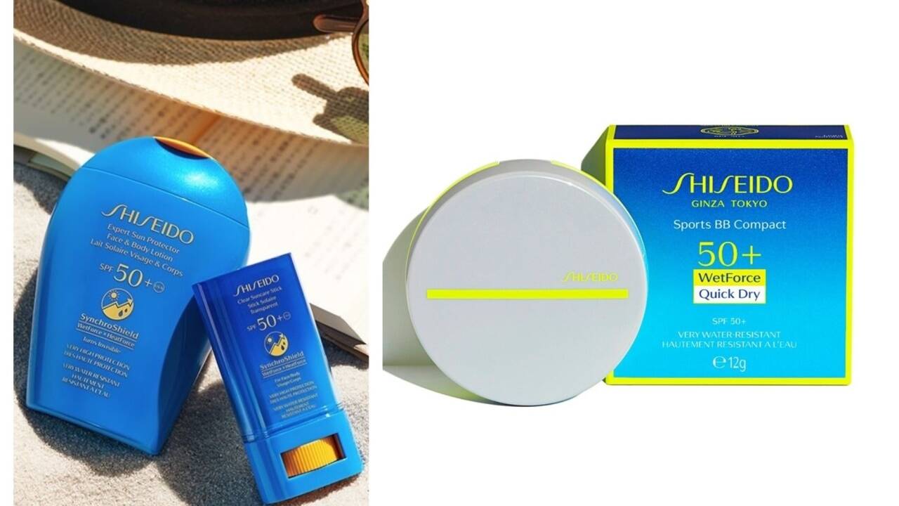 Shiseido Suncare arbeitet mit SynchroShield-Technologie, die auf Hitze, Wasser oder Schweiß reagiert und diese nutzt, um den Sonnenschutz noch effektiver zu machen. Neu ist der „Clear Suncare Stick“, praktisch für unterwegs das „Sport BB Compact 50+“. Shiseido Suncare arbeitet mit SynchroShield-Technologie, die auf Hitze, Wasser oder Schweiß reagiert und diese nutzt, um den Sonnenschutz noch effektiver zu machen. Neu ist der „Clear Suncare Stick“, praktisch für unterwegs das „Sport BB Compact 50+“.