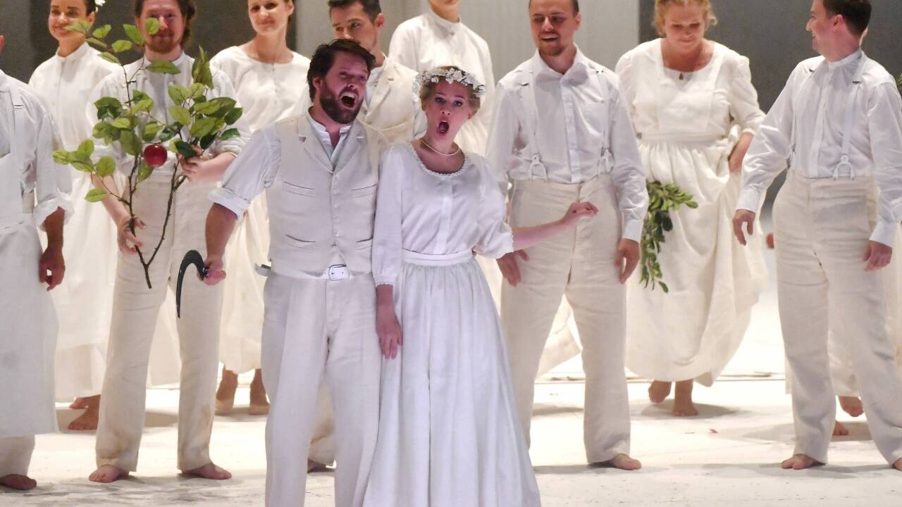 Szene aus der Fotoprobe der Oper 'Don Giovanni' am Donnerstag, 22. Juli 2021, im Großen Festspielhaus. 