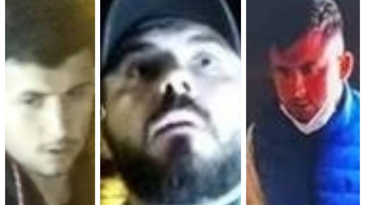 Die Polizei fahndet nach drei Männern.  Die Polizei fahndet nach drei Männern.