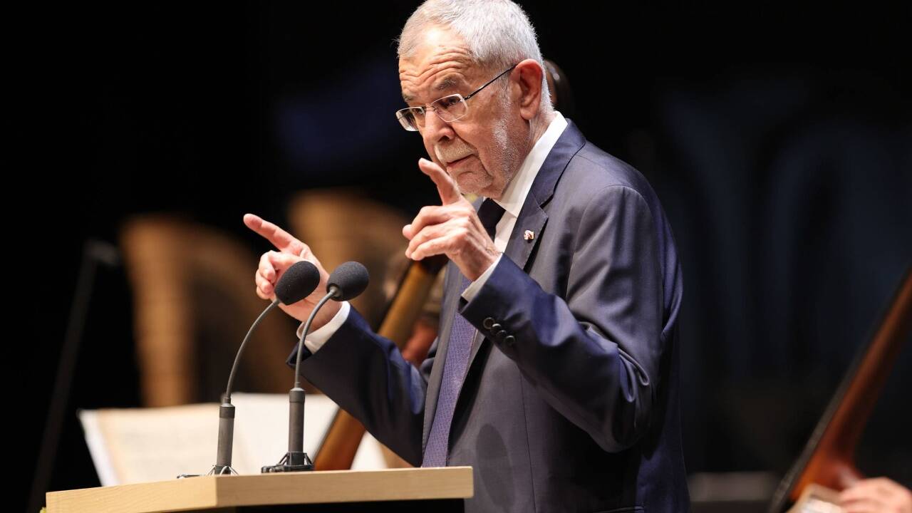 Bundespräsident Alexander van der Bellen bei der Eröffnungsrede 