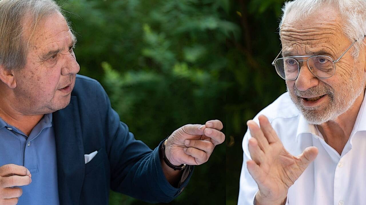 Was läuft schief in Österreich – und vor allem in den beiden „Altparteien“ SPÖ und ÖVP? Erhard Busek (r.) und Wolfgang Radlegger im SN-Gespräch.  