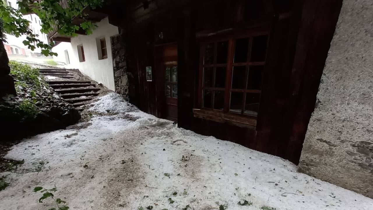 Ein Hagelsturm zog über den Pinzgau.  