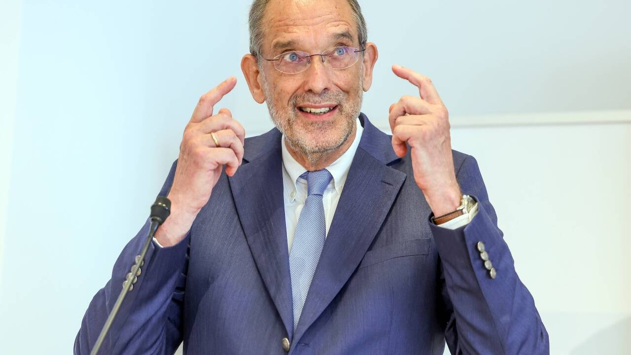 Heinz Faßmann bei der Pressekonferenz am Mittwoch in Wien.  