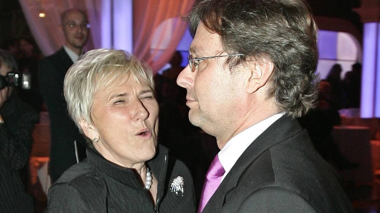 ORF-Generaldirektorin Monika Lindner und der kaufmännische Direktor des ORF, Alexander Wrabetz, nach der Finalsendung von „Dancing Stars“ im November 2005. 