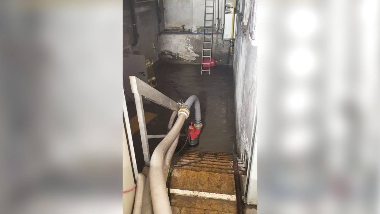 Überflutungen im Bereich der SAG Schwarzach. 