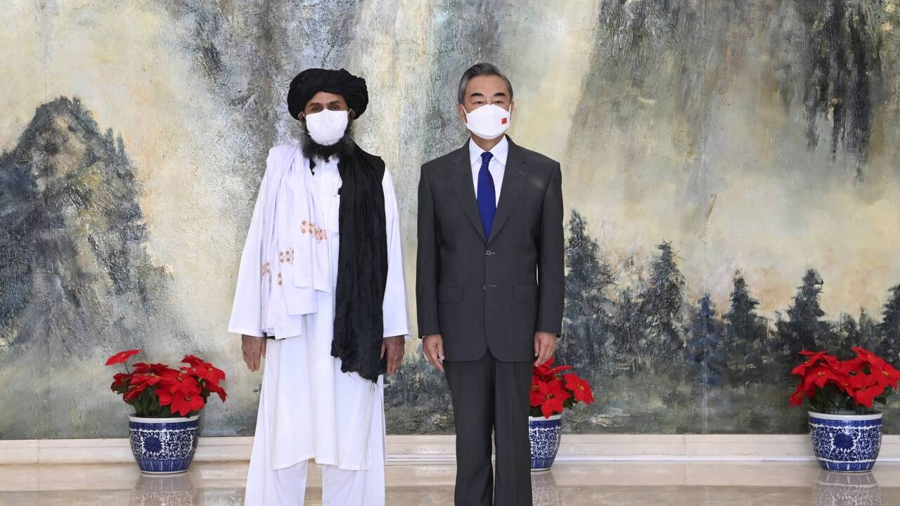 Außenminister Wang Yi traf im Juli Mullah Abdul Ghani Baradar. 