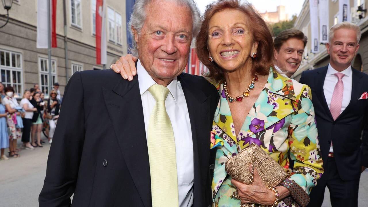 Der Milchindustrielle Toni Meggle mit Ehefrau Marina.  