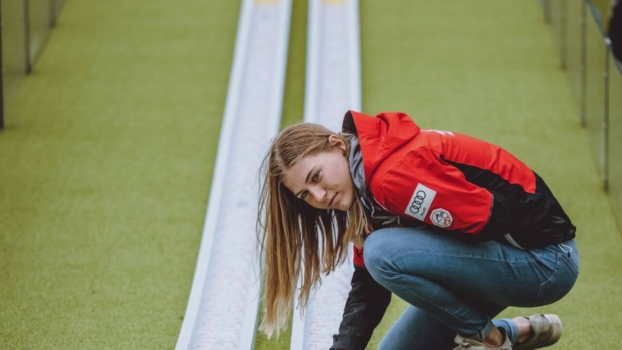 Teamweltmeisterin Sara Marita Kramer.  Teamweltmeisterin Sara Marita Kramer.