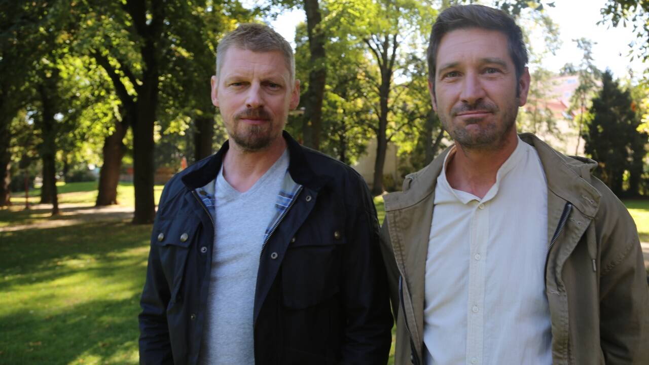 Martin Gruber und Andreas Kiendl im Grazer Volksgarten. 