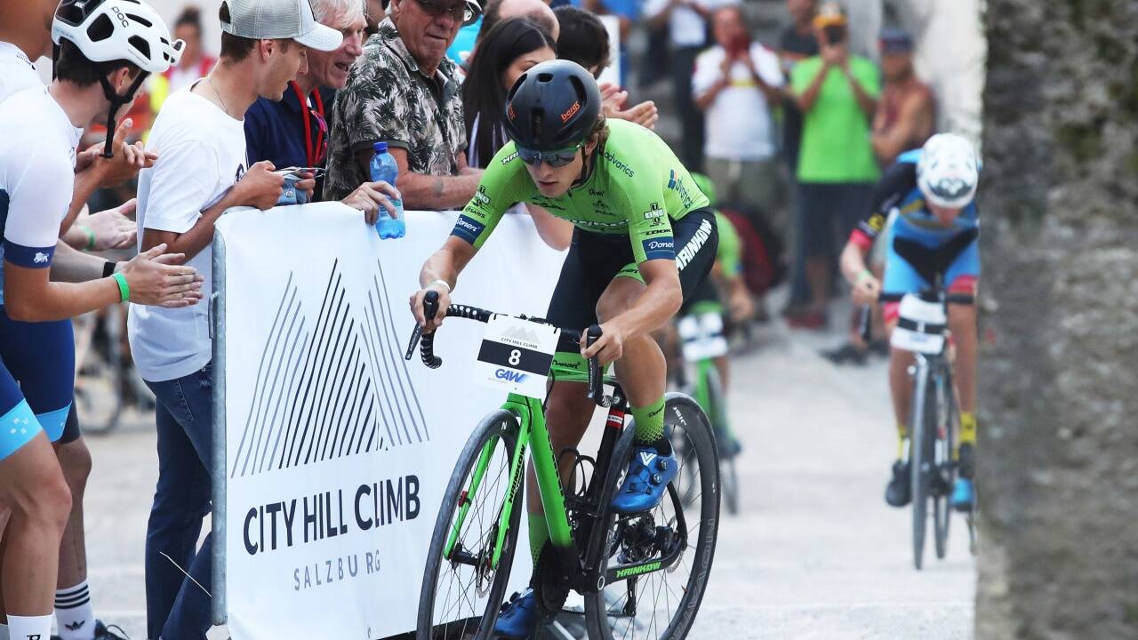 Gegen die Schwerkraft in schönster Umgebung: City Hill Climb in Salzburg. Gegen die Schwerkraft in schönster Umgebung: City Hill Climb in Salzburg.