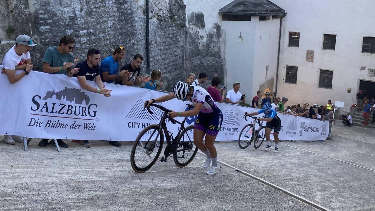 Gegen die Schwerkraft in schönster Umgebung: City Hill Climb in Salzburg. Gegen die Schwerkraft in schönster Umgebung: City Hill Climb in Salzburg.