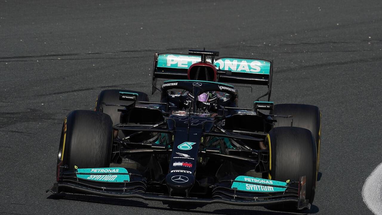 Titelverteidiger Lewis Hamilton.  