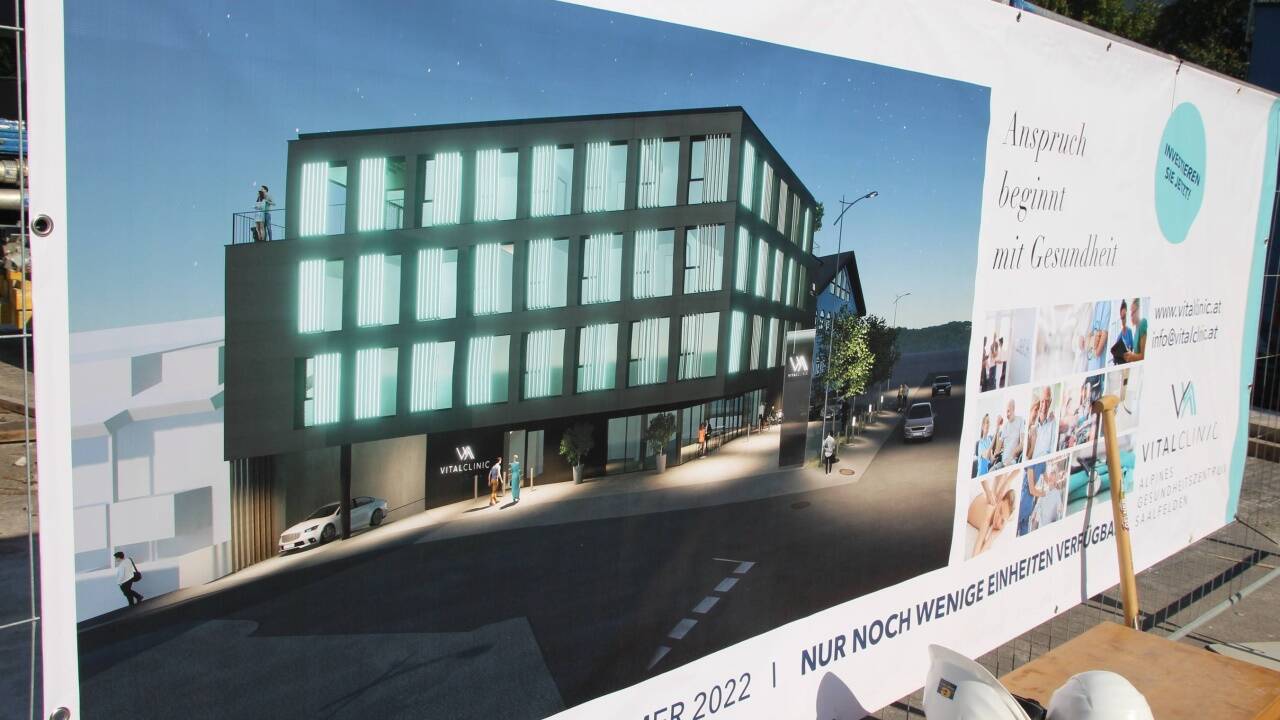 So soll das Gesundheitszentrum in Saalfelden aussehen. Geplante Fertigstellung: Sommer 2022. So soll das Gesundheitszentrum in Saalfelden aussehen. Geplante Fertigstellung: Sommer 2022.