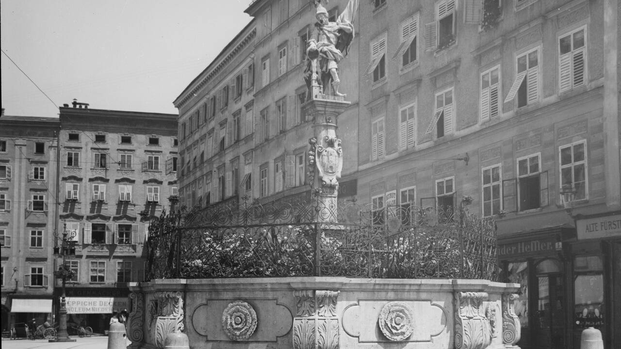 Der Florianibrunnen anno dazumal. 