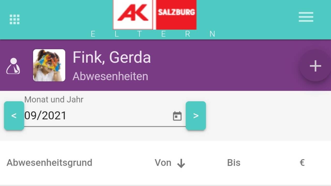 Eltern können auch per App mitteilen, wann die Familie auf Urlaub ist.  