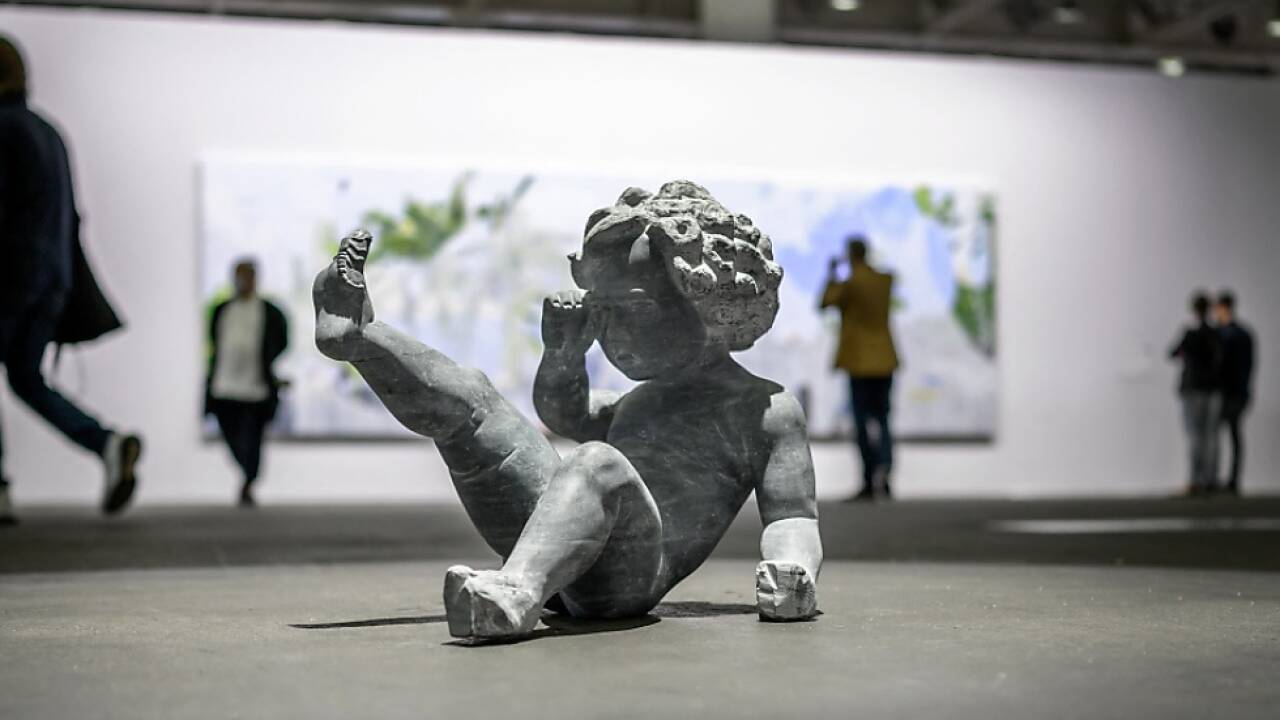 Ein Werk von Enzo Cucchi auf der Art Basel 