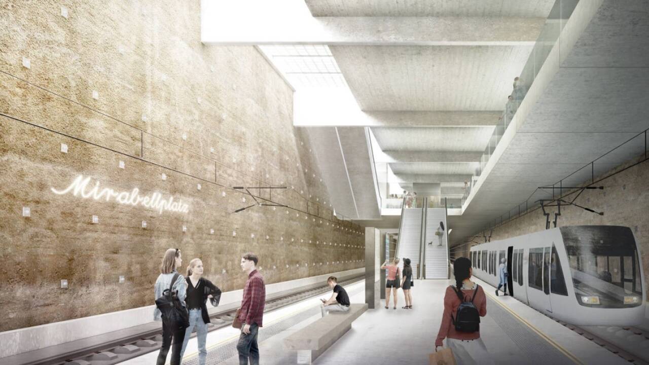 Die Pläne für die Umgestaltung des Mirabellplatzes stammen vom Salzburger Architektenbüro dunkelschwarz.  Die Pläne für die Umgestaltung des Mirabellplatzes stammen vom Salzburger Architektenbüro dunkelschwarz.