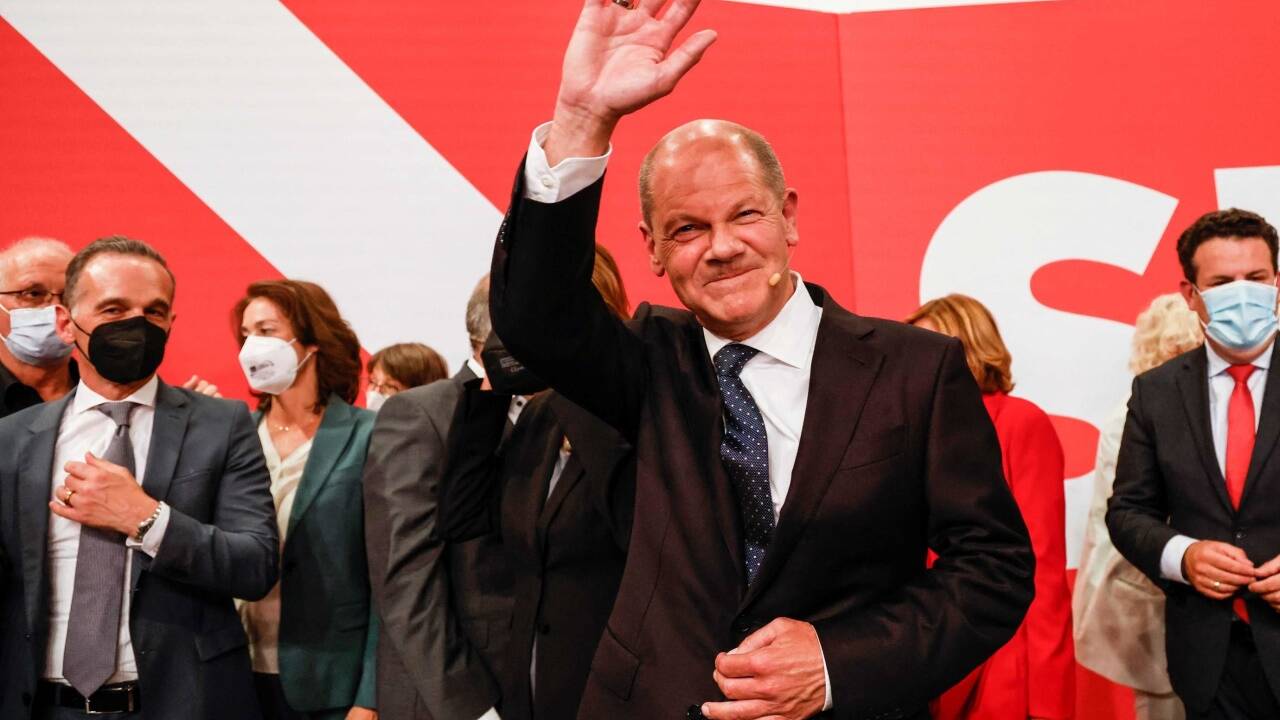 Wahlsieger Olaf Scholz.  Wahlsieger Olaf Scholz.