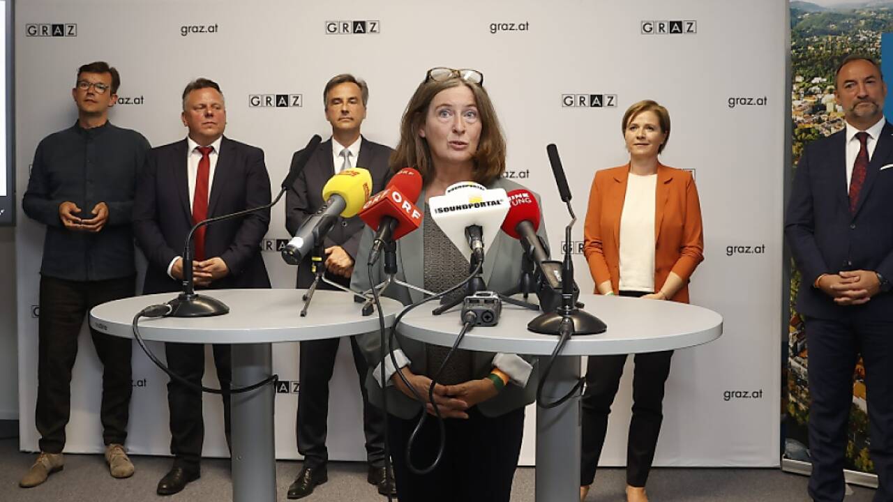 KPÖ-Wahlsiegerin Elke Kahr am Wahlabend 