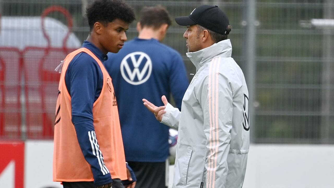 Von DFB-Bundestrainer Hansi Flick gefordert und gefördert: Torjäger Karim Adeyemi.   Von DFB-Bundestrainer Hansi Flick gefordert und gefördert: Torjäger Karim Adeyemi.