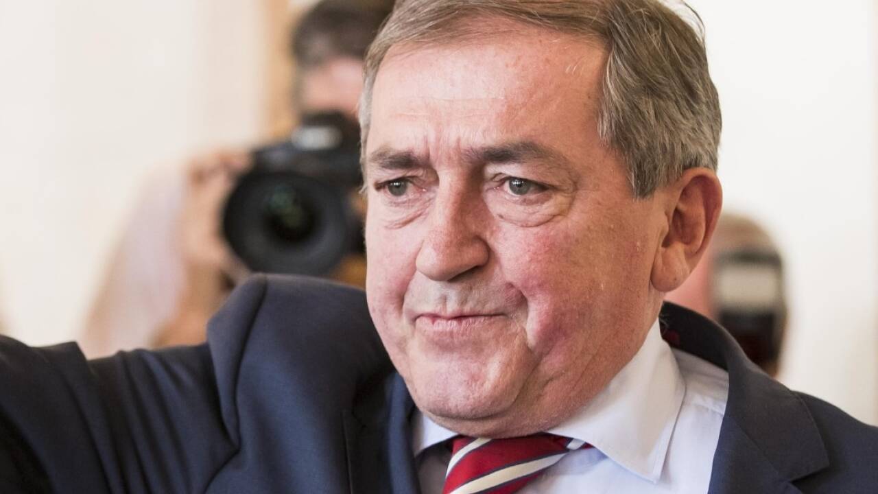 Heinz Schaden bei seinem Rücktritt 2017 infolge der Verurteilung im Swap-Verfahren. Heinz Schaden bei seinem Rücktritt 2017 infolge der Verurteilung im Swap-Verfahren.