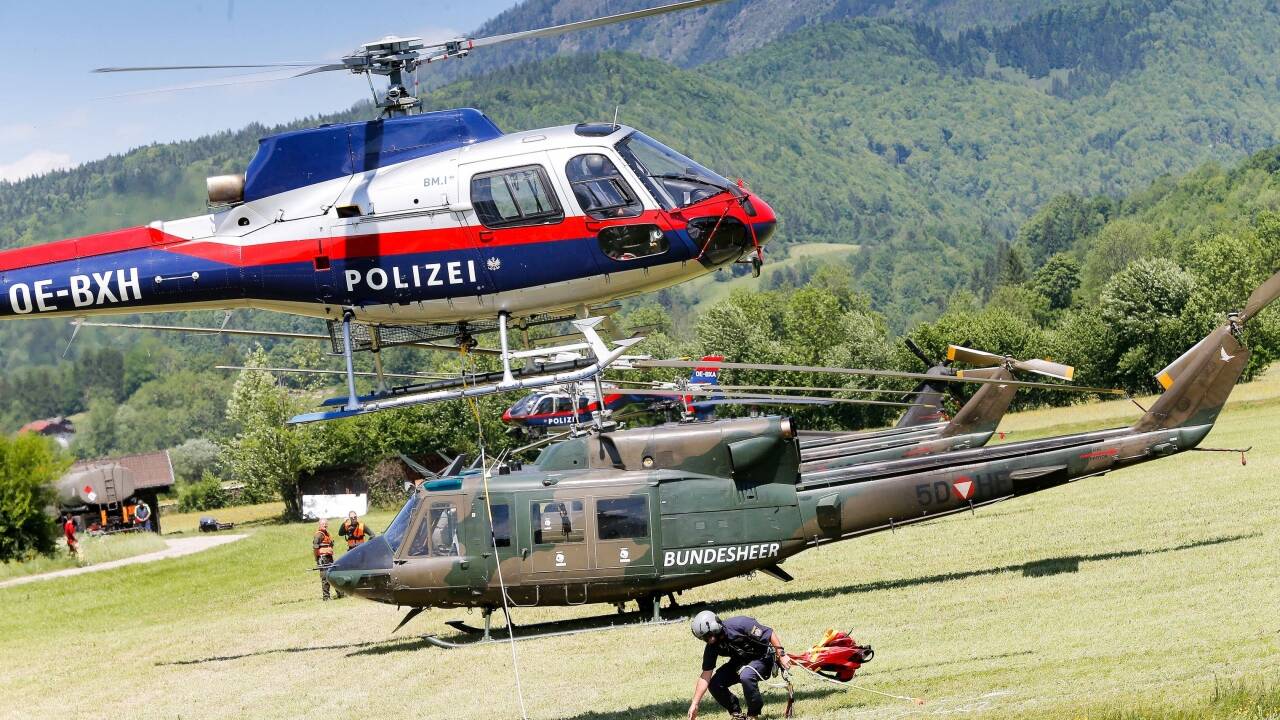 Katastrophenschutzübung des Bundesheeres am Freitag in Adnet. Katastrophenschutzübung des Bundesheeres am Freitag in Adnet.