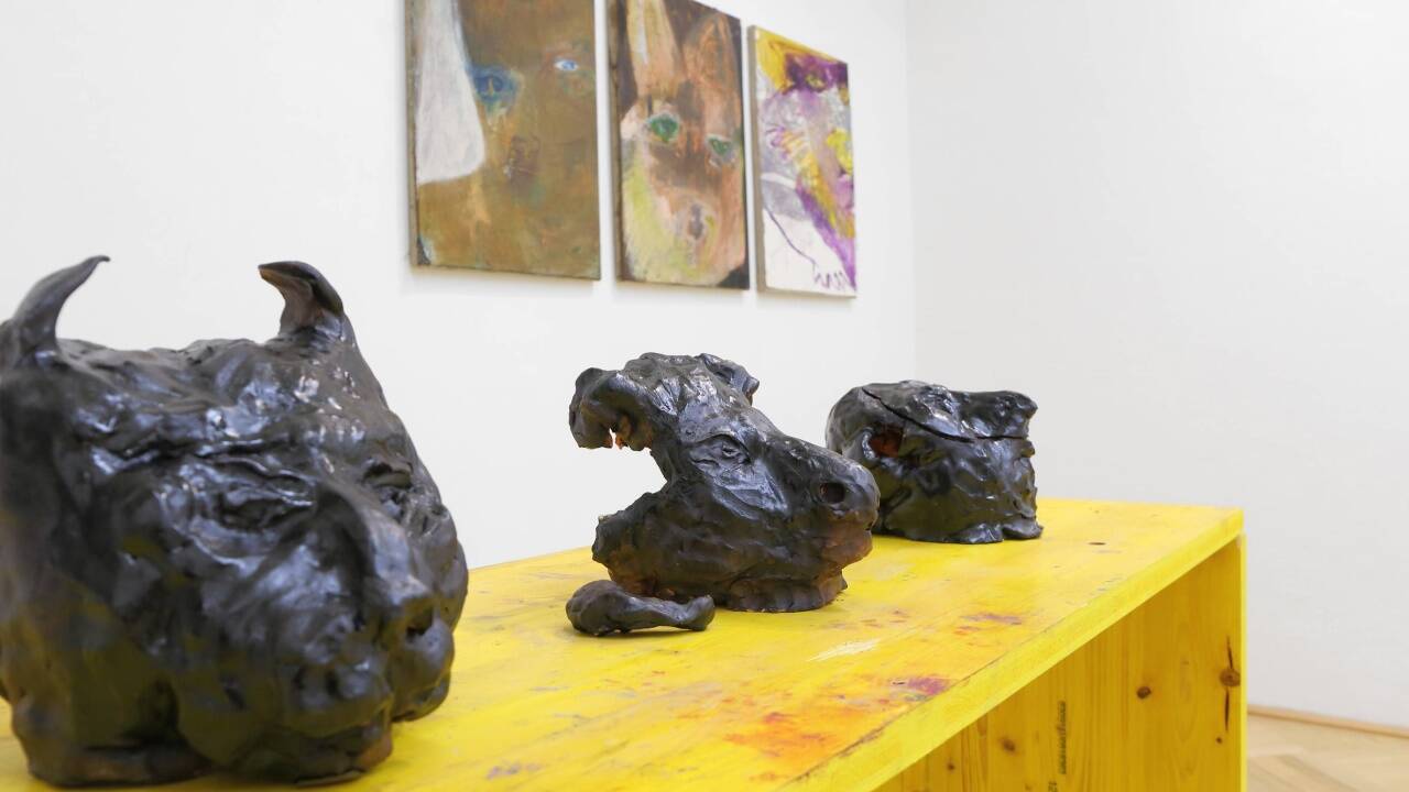 Blicke in die Ausstellung von Lena Göbel im Museumspavillon 