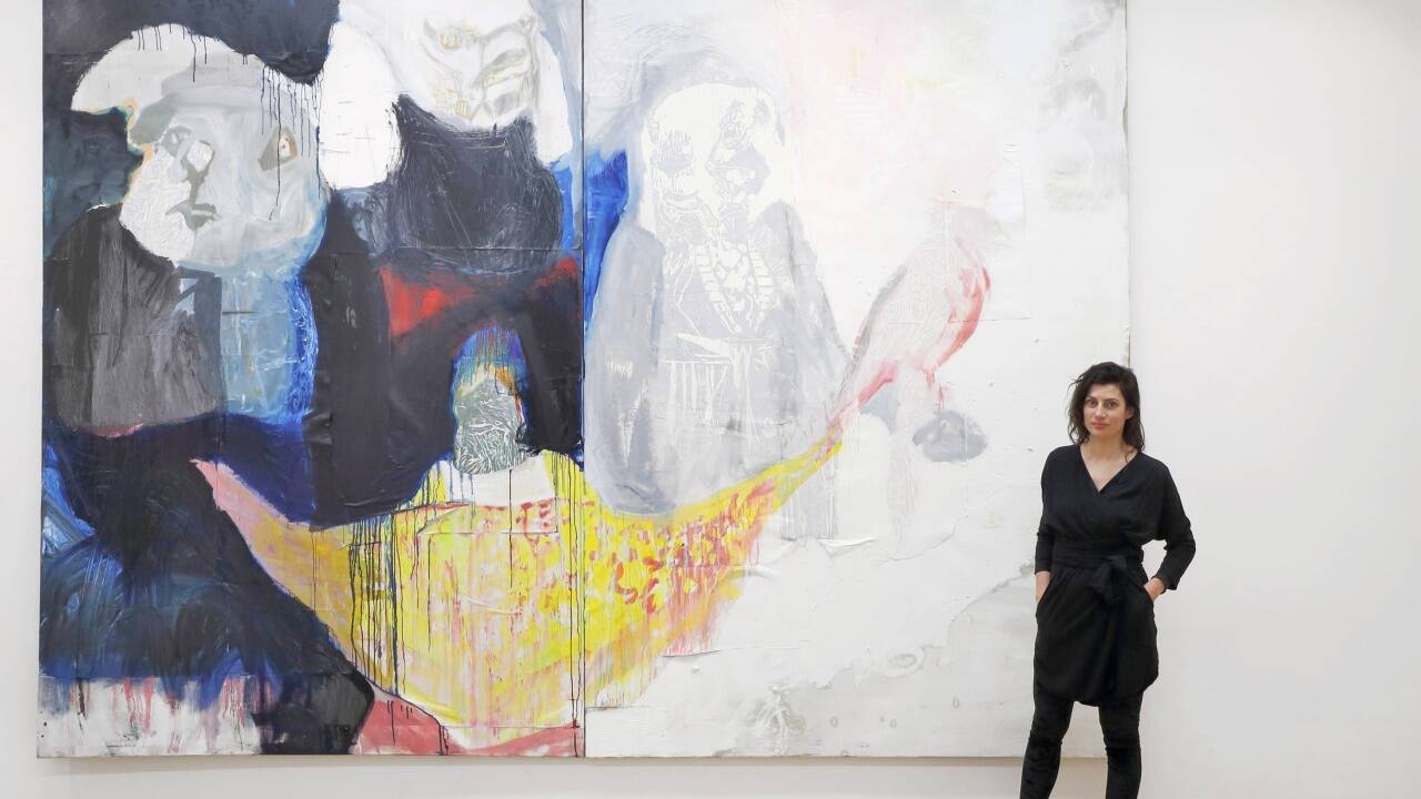Blicke in die Ausstellung von Lena Göbel im Museumspavillon 