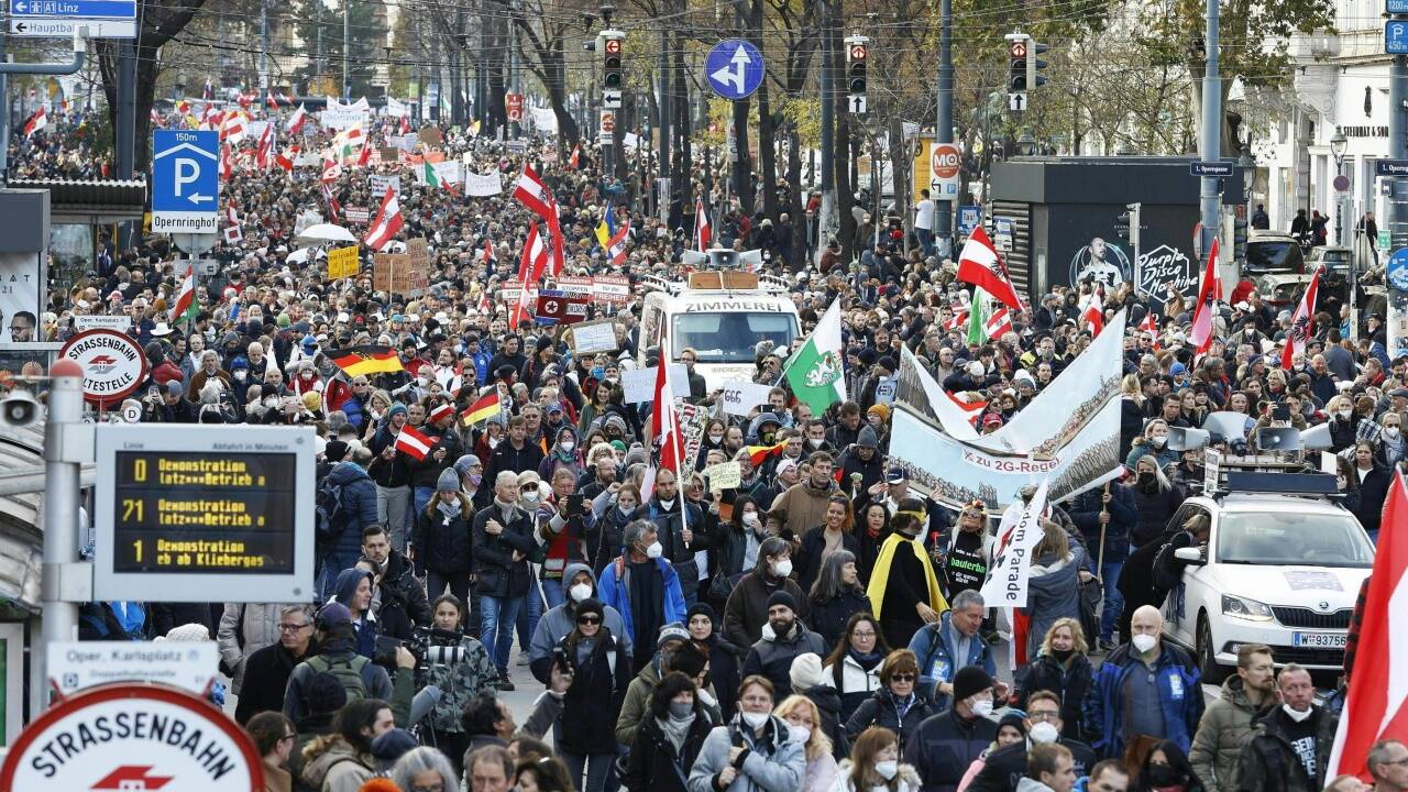 Corona-Großdemonstration in Wien.Corona-Großdemonstration in Wien. 