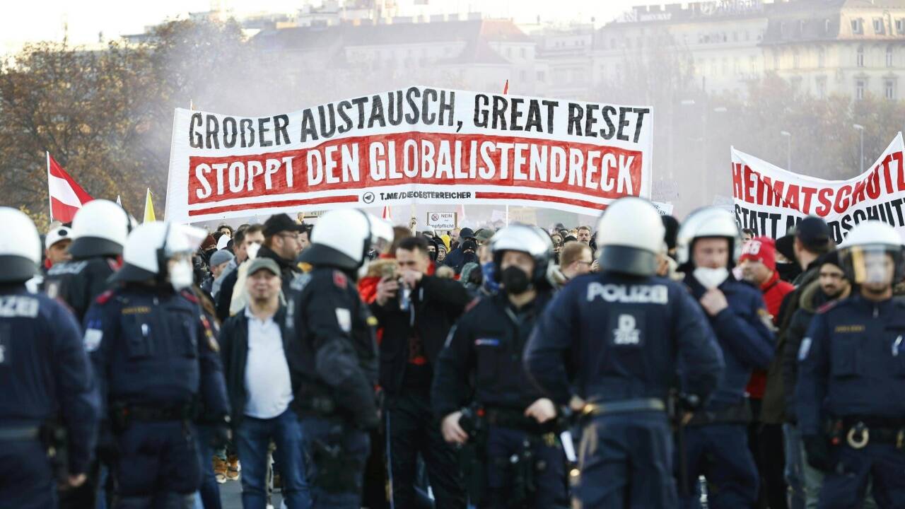 Corona-Großdemonstration in Wien.Corona-Großdemonstration in Wien. 
