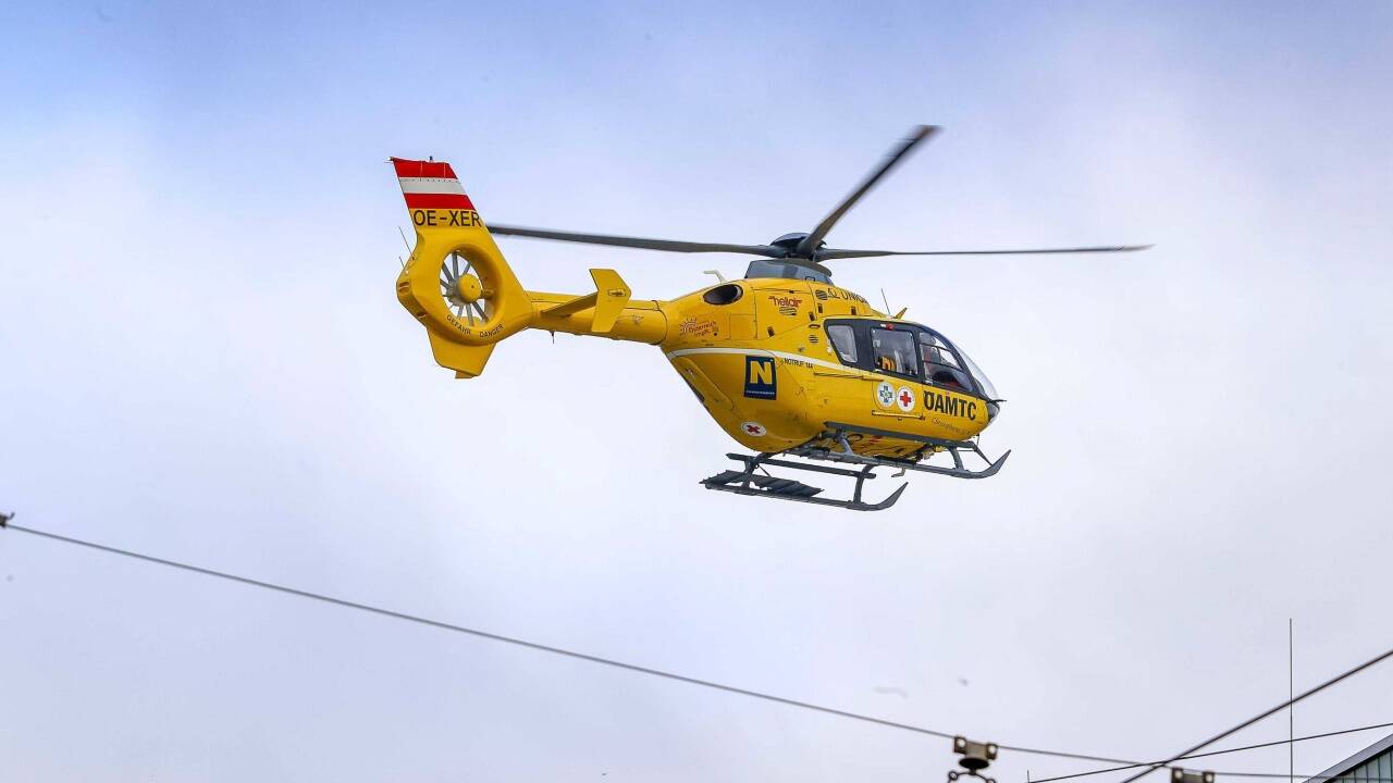 Der erste Hubschrauber brach Mittwochmittag gegen Wien auf.  