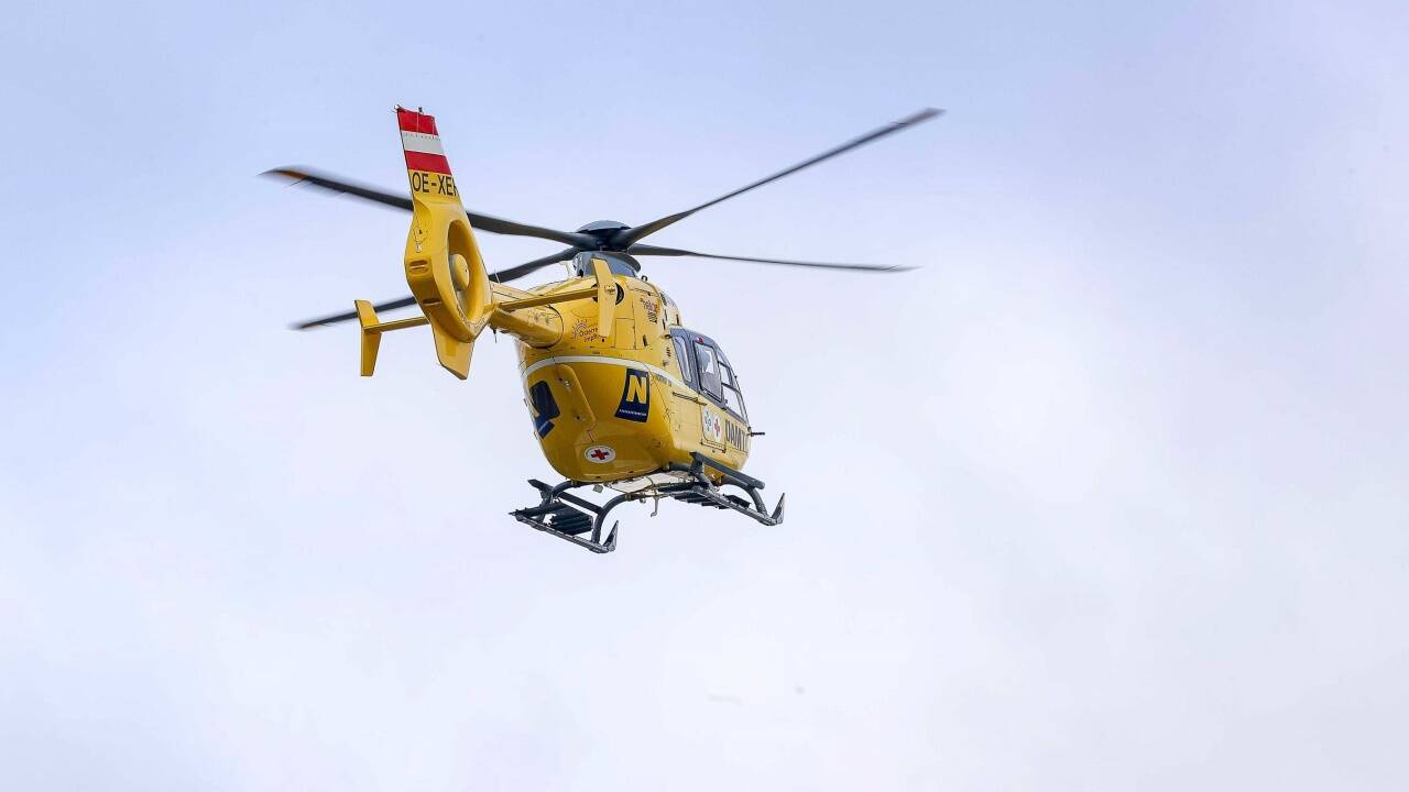 Der erste Hubschrauber brach Mittwochmittag gegen Wien auf.  