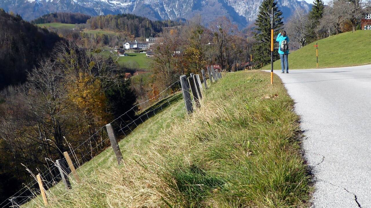 Am Fuß der Plaike: Die imposante Kulisse des Untersbergs gibt immer ein Fotomotiv her. 